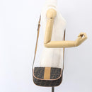 FENDI Zucca Canvas Shoulder Bag PVC Black Brown gold Auth ti3485-18