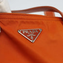 PRADA Hand Bag Nylon Orange Silver Auth ti3486-17