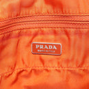 PRADA Hand Bag Nylon Orange Silver Auth ti3486-18