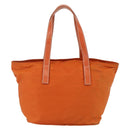 PRADA Hand Bag Nylon Orange Silver Auth ti3486-2