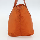 PRADA Hand Bag Nylon Orange Silver Auth ti3486-3