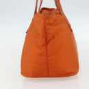PRADA Hand Bag Nylon Orange Silver Auth ti3486-4