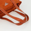 PRADA Hand Bag Nylon Orange Silver Auth ti3486-7