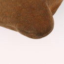 CELINE C Macadam Canvas Shoulder Bag Suede Brown Gold Auth ti3487-16