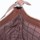 CELINE C Macadam Canvas Shoulder Bag Suede Brown Gold Auth ti3487-17