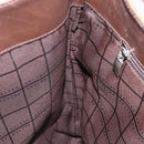 CELINE C Macadam Canvas Shoulder Bag Suede Brown Gold Auth ti3487-18