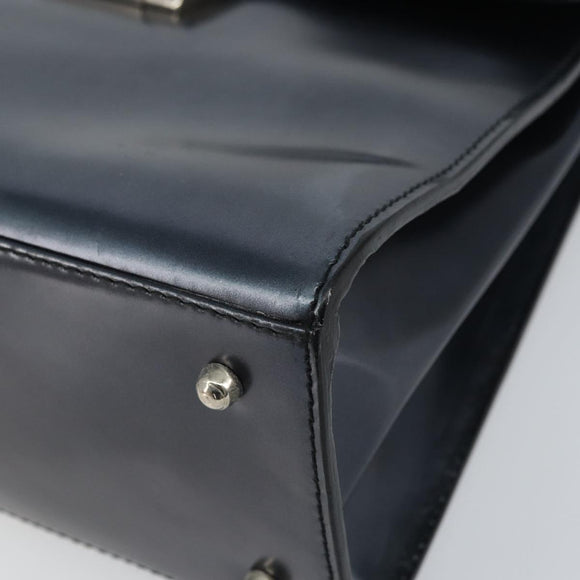 GUCCI Hand Bag Leather Blue Silver 000 1364 1306 Auth ti3490