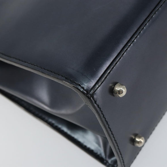 GUCCI Hand Bag Leather Blue Silver 000 1364 1306 Auth ti3490