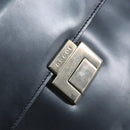GUCCI Hand Bag Leather Blue Silver 000 1364 1306 Auth ti3490-14