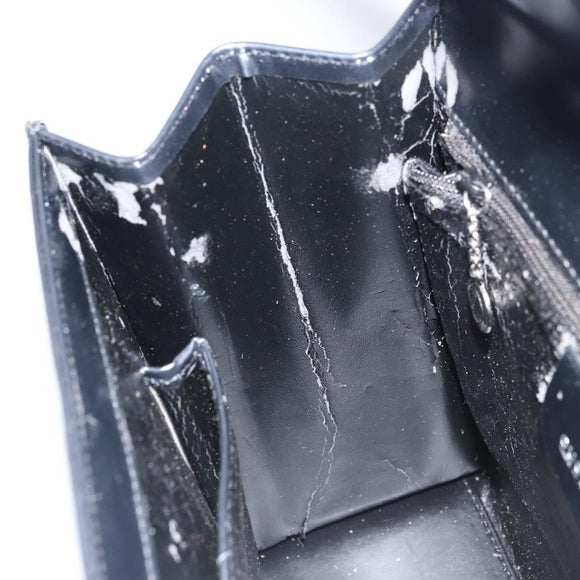 GUCCI Hand Bag Leather Blue Silver 000 1364 1306 Auth ti3490