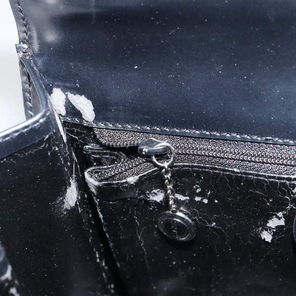 GUCCI Hand Bag Leather Blue Silver 000 1364 1306 Auth ti3490