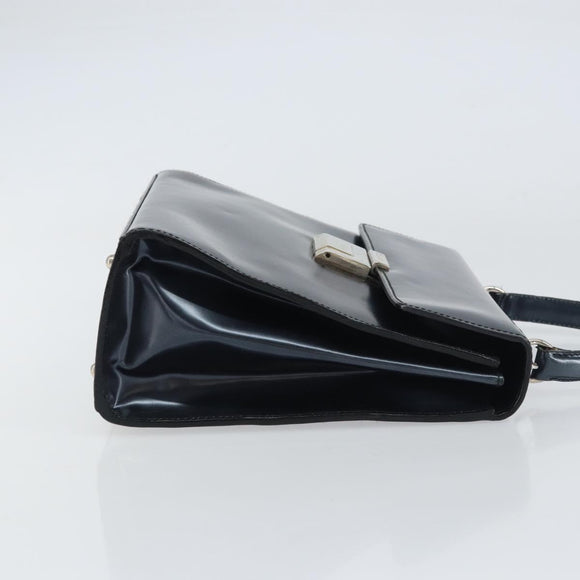 GUCCI Hand Bag Leather Blue Silver 000 1364 1306 Auth ti3490