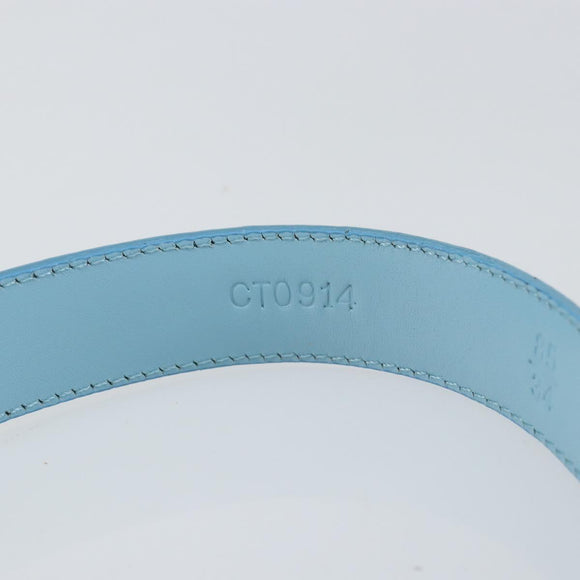 LOUIS VUITTON Monogram Vernis Ceinture Classic Belt Baby Blue LV Auth ti3493