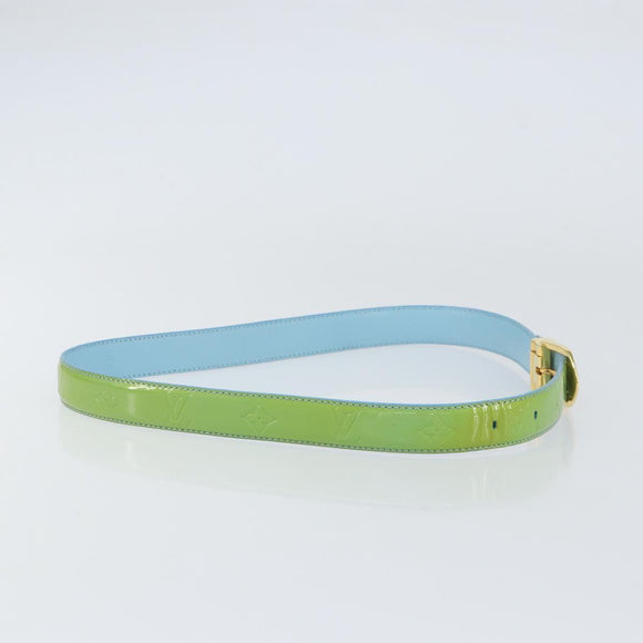 LOUIS VUITTON Monogram Vernis Ceinture Classic Belt Baby Blue LV Auth ti3493