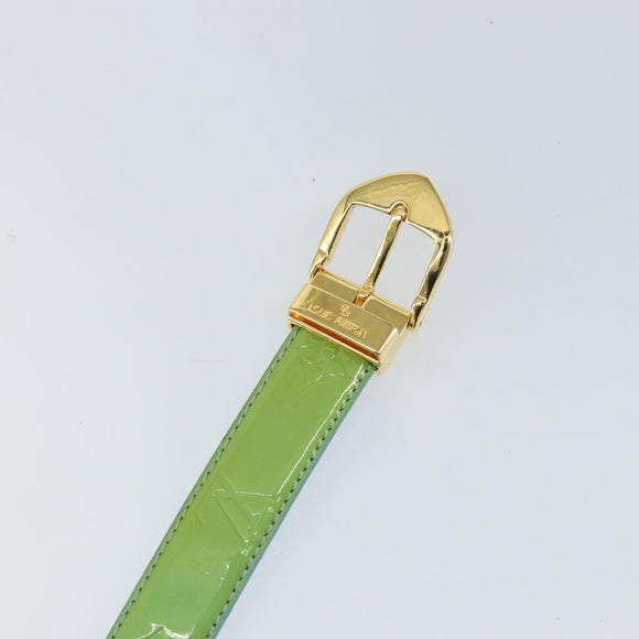 LOUIS VUITTON Monogram Vernis Ceinture Classic Belt Baby Blue LV Auth ti3493