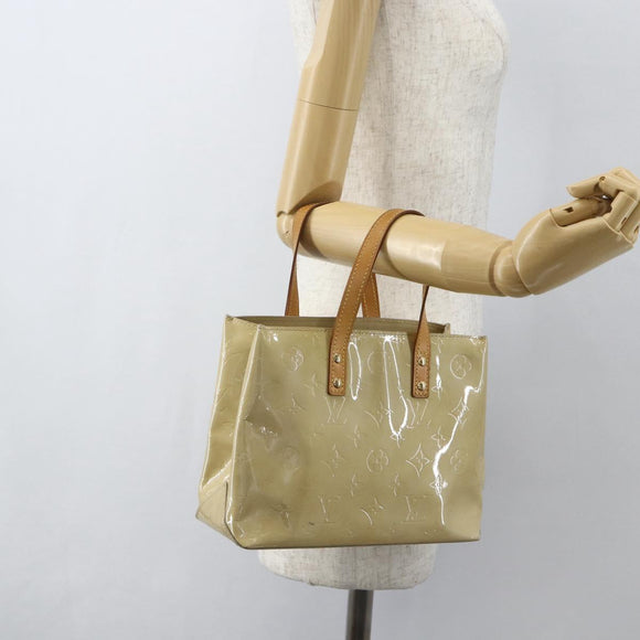 LOUIS VUITTON Monogram Vernis Reade PM Hand Bag Noisette M91334 LV Auth ti3494