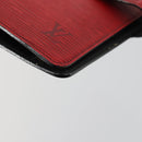 LOUIS VUITTON Epi Agenda MM Day Planner Cover 2 Set Red Brown LV Auth ti3496-14