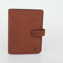 LOUIS VUITTON Epi Agenda MM Day Planner Cover 2 Set Red Brown LV Auth ti3496-2