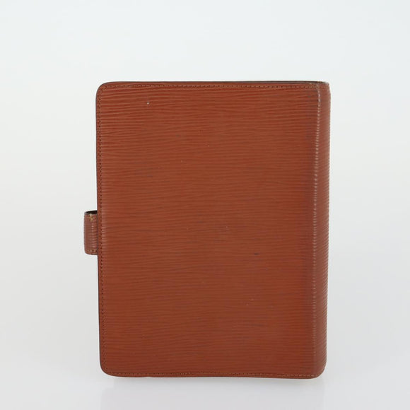 LOUIS VUITTON Epi Agenda MM Day Planner Cover 2 Set Red Brown LV Auth ti3496