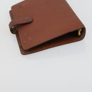 LOUIS VUITTON Epi Agenda MM Day Planner Cover 2 Set Red Brown LV Auth ti3496-5