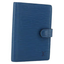 LOUIS VUITTON Epi Agenda PM Day Planner Cover Blue R20055 LV Auth ti3497-1