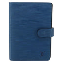 LOUIS VUITTON Epi Agenda PM Day Planner Cover Blue R20055 LV Auth ti3497-2
