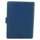 LOUIS VUITTON Epi Agenda PM Day Planner Cover Blue R20055 LV Auth ti3497-3