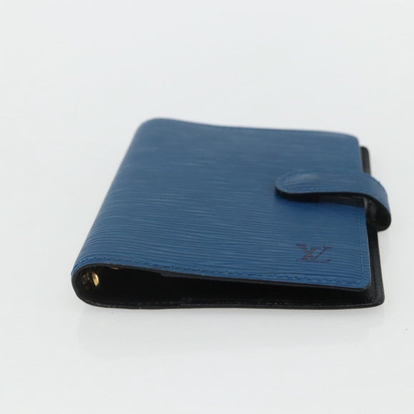 LOUIS VUITTON Epi Agenda PM Day Planner Cover Blue R20055 LV Auth ti3497