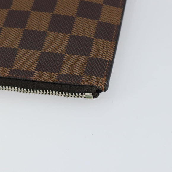 LOUIS VUITTON Damier Savannah Pochette Jules GM Clutch Bag N63345 LV Auth ti3498