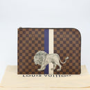 LOUIS VUITTON Damier Savannah Pochette Jules GM Clutch Bag N63345 LV Auth ti3498-12