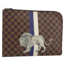 LOUIS VUITTON Damier Savannah Pochette Jules GM Clutch Bag N63345 LV Auth ti3498-1