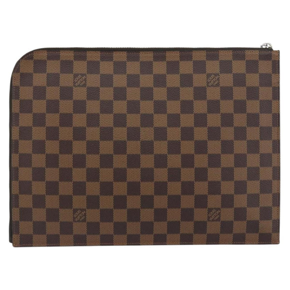 LOUIS VUITTON Damier Savannah Pochette Jules GM Clutch Bag N63345 LV Auth ti3498