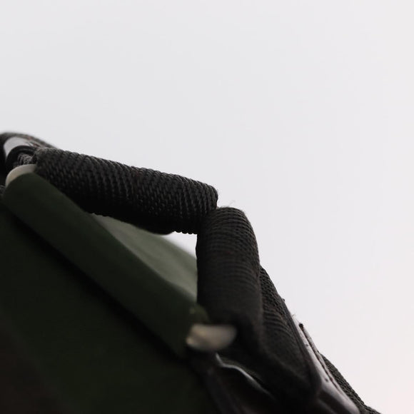 PRADA Backpack Nylon Khaki Silver Auth ti3500