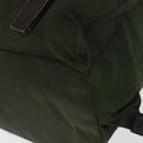 PRADA Backpack Nylon Khaki Silver Auth ti3500-18