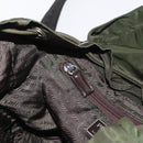 PRADA Backpack Nylon Khaki Silver Auth ti3500-25