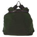 PRADA Backpack Nylon Khaki Silver Auth ti3500-2