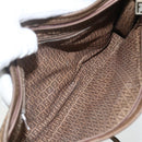 FENDI Zucchino Canvas Shoulder Bag Coated Canvas Brown Auth ti3502-11