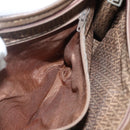 FENDI Zucchino Canvas Shoulder Bag Coated Canvas Brown Auth ti3502-12