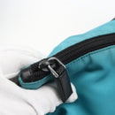 PRADA Tote Bag Nylon 2way Turquoise Blue Silver Auth ti3503-10