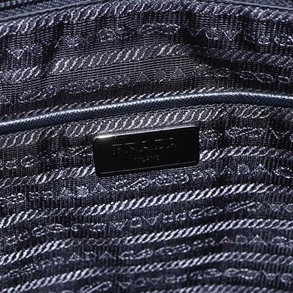 PRADA Tote Bag Nylon 2way Turquoise Blue Silver Auth ti3503