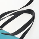 PRADA Tote Bag Nylon 2way Turquoise Blue Silver Auth ti3503-14