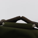 PRADA Backpack Nylon Khaki Silver Auth ti3504-10