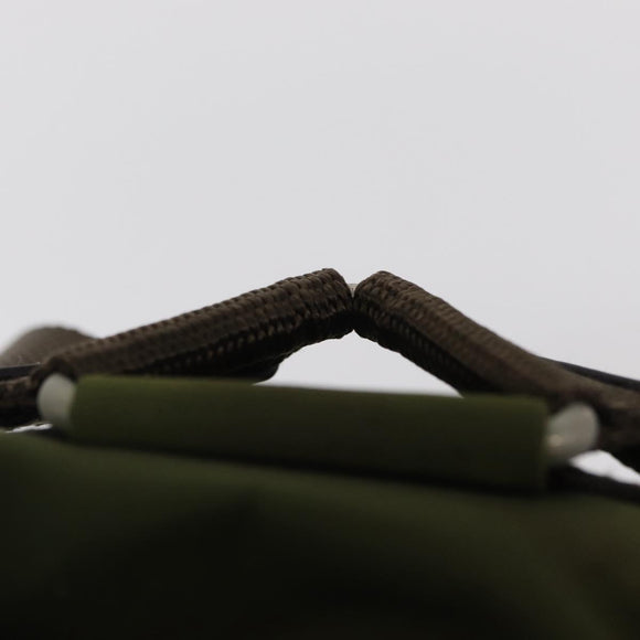 PRADA Backpack Nylon Khaki Silver Auth ti3504