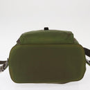 PRADA Backpack Nylon Khaki Silver Auth ti3504-13