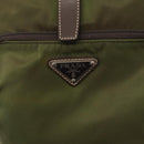 PRADA Backpack Nylon Khaki Silver Auth ti3504-18