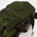 PRADA Backpack Nylon Khaki Silver Auth ti3504-6