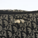 Christian Dior Trotter Canvas Shoulder Bag Black Silver Auth ti3506-10