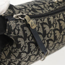 Christian Dior Trotter Canvas Shoulder Bag Black Silver Auth ti3506-18
