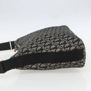 Christian Dior Trotter Canvas Shoulder Bag Black Silver Auth ti3506-3