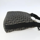 Christian Dior Trotter Canvas Shoulder Bag Black Silver Auth ti3506-4